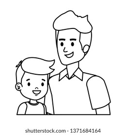 young father with son characters