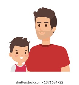 young father with son characters
