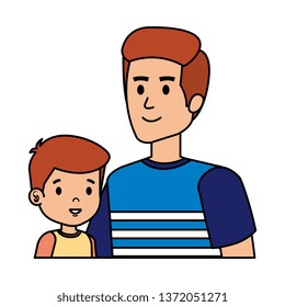 young father with son characters