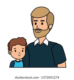 young father with son characters