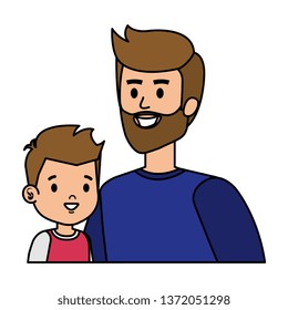 young father with son characters