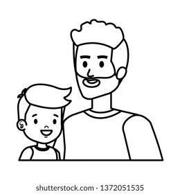 young father with son characters