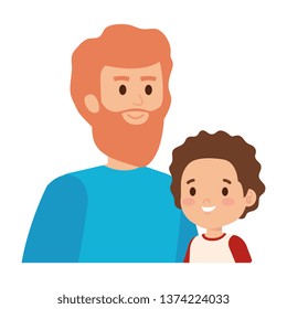 young father with son characters
