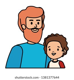 young father with son characters