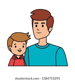 young father with son characters