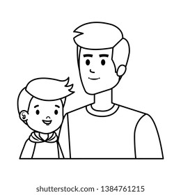 young father with son characters