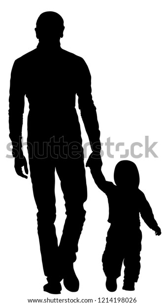 Download Young Father Son Holding Hands Walking Stock Vector ...