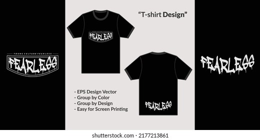 young and fearless culture typography style streetwear design for jacket vector t-shirt merchandise