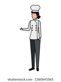 young female chef avatar character