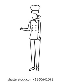 young female chef avatar character
