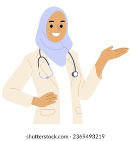 
joven doctora con hijab