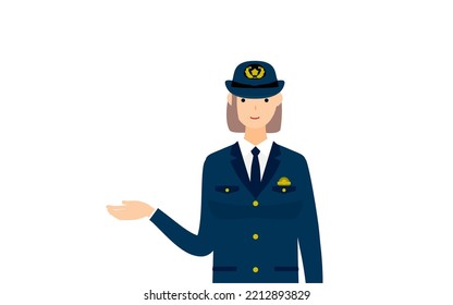 Young female police officer posing, Lead the way