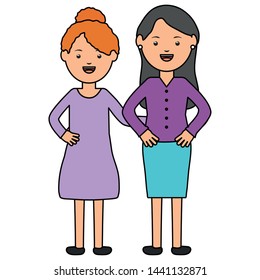 young female teachers education characters