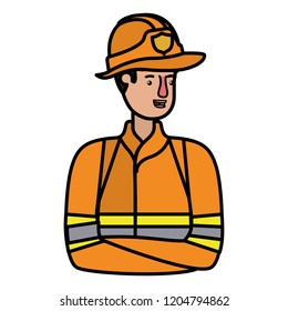 young fireman avatar character