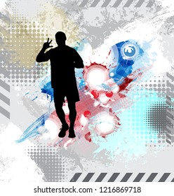 Young fitness runner - vector illustration