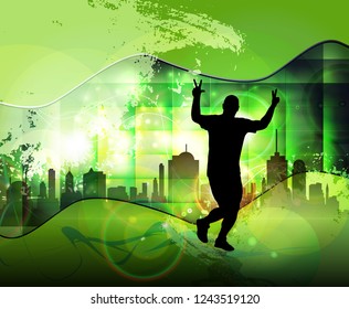 Young fitness runner - vector illustration