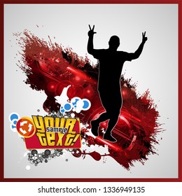 Young fitness runner - vector illustration