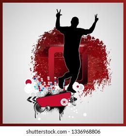 Young fitness runner - vector illustration