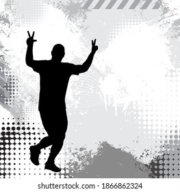 Young fitness runner - vector illustration