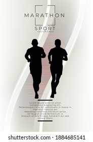 Young fitness runner - vector illustration