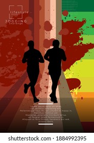 Young fitness runner - vector illustration