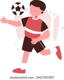 Young Football Player vector illustration concept