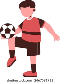 Young Football Player vector illustration concept