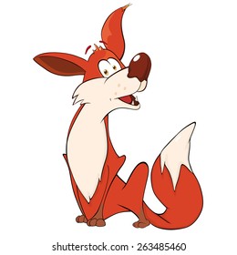 Young fox cartoon