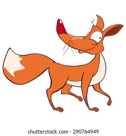 Young fox cartoon