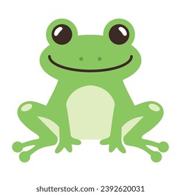 young frog mascot isolated illustration