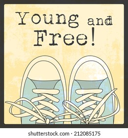 young and fun background, illustration in vector format