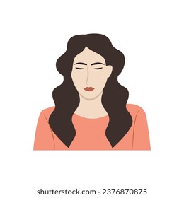 Young generation. Modern young woman character avatar isolated on white background. Colorful flat vector illustration