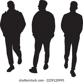 Young Gentleman Vector Silhouette Art