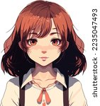young girl anime style character vector illustration design. Manga Anime girl Hair Faces Cartoon . face young girl anime style character vector illustration design. girl anime female manga cartoon