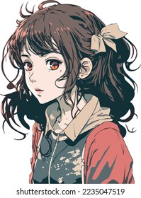 Premium Vector  Young cute girl anime style character vector illustration  design manga anime girl faces cartoon