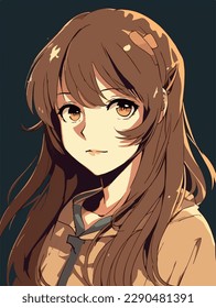 young girl anime style character vector illustration design. Manga Anime girl Hair Faces Cartoon . face young girl anime style character vector illustration design. girl anime female manga cartoon