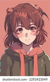 young girl anime style character vector illustration design. Manga Anime girl Hair Faces Cartoon . face young girl anime style character vector illustration design. girl anime female manga cartoon