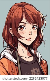 young girl anime style character vector illustration design. Manga Anime girl Hair Faces Cartoon . face young girl anime style character vector illustration design. girl anime female manga cartoon