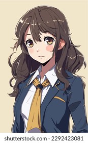 young girl anime style character vector illustration design. Manga Anime girl Hair Faces Cartoon . face young girl anime style character vector illustration design. girl anime female manga cartoon