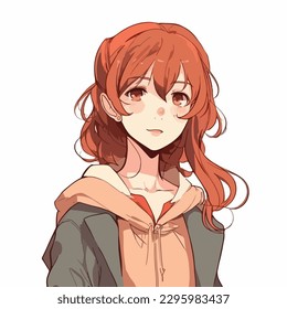 young girl anime style character vector illustration design. Manga Anime girl Hair Faces Cartoon . face young girl anime style character vector illustration design. girl anime female manga cartoon