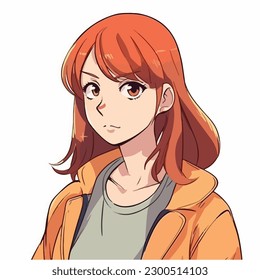 young girl anime style character vector illustration design. Manga Anime girl Hair Faces Cartoon . face young girl anime style character vector illustration design. girl anime female manga cartoon