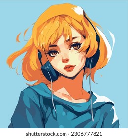 young girl anime style character vector illustration design. Manga Anime girl Hair Faces Cartoon . face young girl anime style character vector illustration design. girl anime female manga cartoon