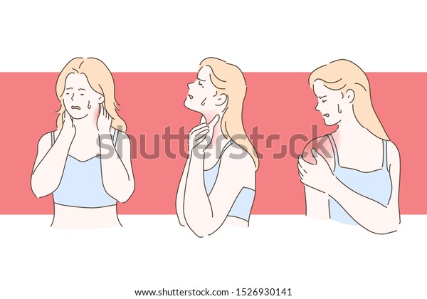 Young Girl Arthralgia Concept Patient Sore Stock Vector (Royalty Free ...