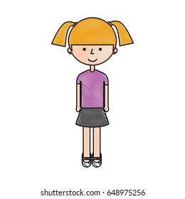 young girl avatar character