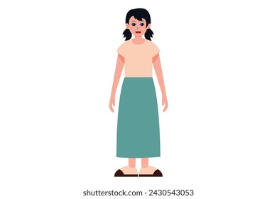 Young Girl Character Design Illustration