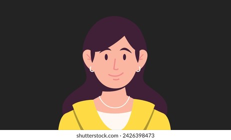 Young Girl Character, Mental Health, Or Personal Introspection Concept. Cartoon People Vector