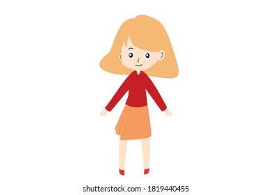 Young Girl Chibi Character Vector