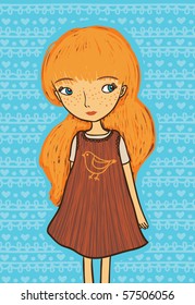 young girl in dress