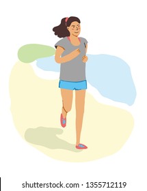 young girl is engaged in a healthy lifestyle