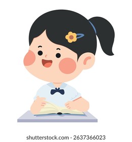 Young Girl Focusing on Study student
